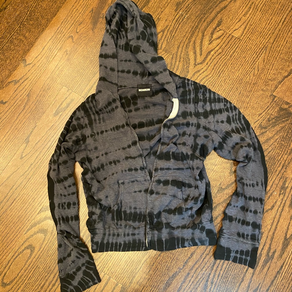 Monrow Tie Dye Zip Up